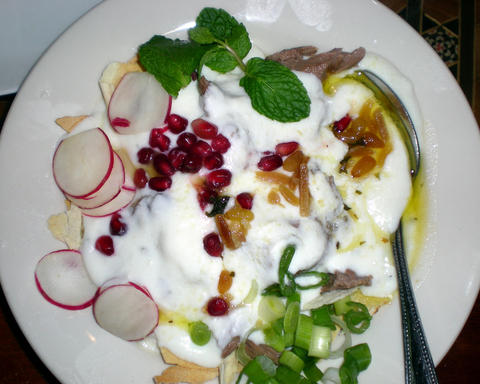 Radish Yogurt with Pine Nuts